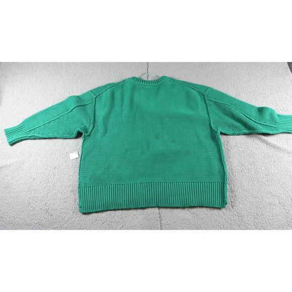 New Free People Sweater Womens Small Alli V-Neck Green Pull Over Mountain View - Picture 4 of 8
